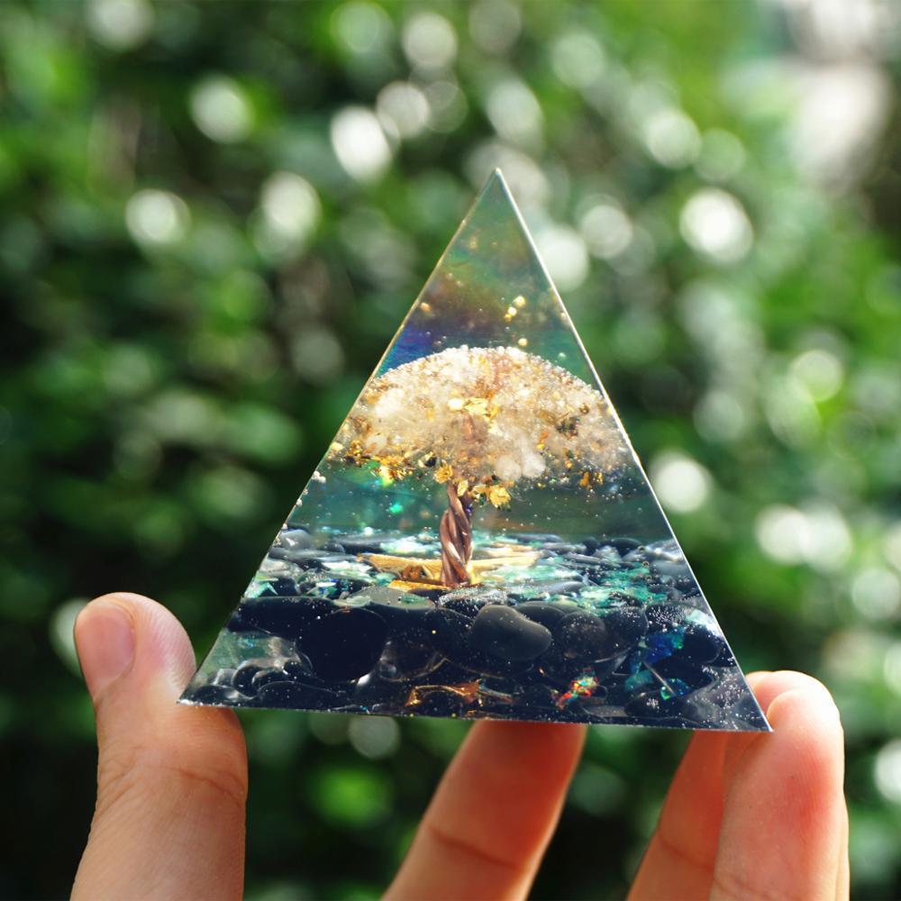 6cm Crystal Ball Chakra Pyramid Crystal Gravel - Image 3