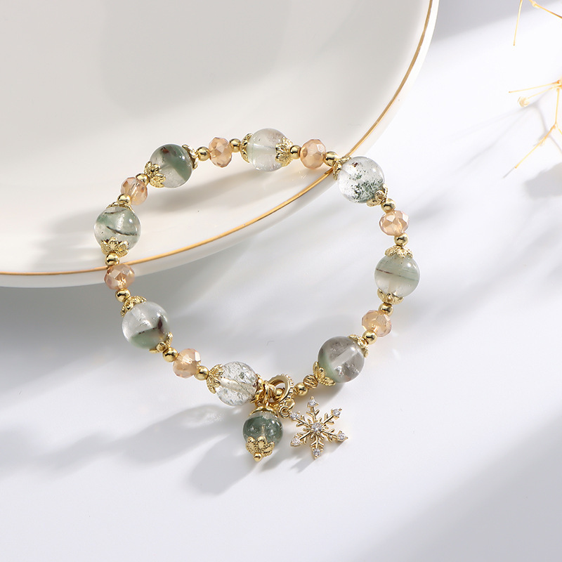 Natural Chorite Crystals Crystal Bracelet Female Snowflake Pendant - Image 2